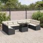 Preview: Garten-Sofa-Set Set aus 11 Teilen Schwarz und Creme