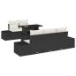 Preview: Garten-Sofa-Set Set aus 6 Braun Poly Rattan Garten-Sofa-Set