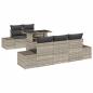 Preview: Garten-Sofa-Set mit Kissen 6 pcs Hellgrau und Dunkelgrau