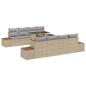 Preview: Garten Sofa Set Set aus 7 Beige, Grau Polypropylen, Polyester