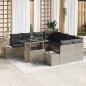Preview: ARDEBO.de - Garten Sofa Set Set aus 9 Beige, Dunkelgrau Rattan