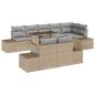 Preview: ARDEBO.de - Garten Sofa Set 9-tlg. Grau und Beige Rattan und Polyester