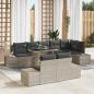 Preview: ARDEBO.de - Garten Sofa Set Set von 9 Beige, Schwarz