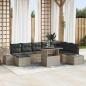 Preview: ARDEBO.de - Garten-Sofa-Set Set aus 9 Beige Polyethylen-Rattan Gartenmöbel