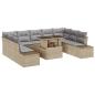 Preview: Garten Sofa Set Set von 10 Beige Rattan Garten Sofa Set