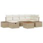 Preview: Garten-Sofa-Set Set aus 7 Teilen Beige Rattan, Polyester