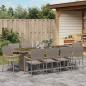 Preview: 11-teiliges Garten-Esszimmer-Set Grau Poly Rattan