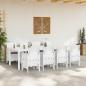 Preview: Garten Esszimmer Set 9-teilig Weiß Rattan Langlebig