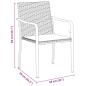 Preview: 5-teiliges Garten-Esszimmer-Set mit Kissen in Braun aus Poly-Rattan