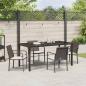 Preview: 5-teiliges Garten-Esszimmer-Set mit Kissen in Braun aus Poly Rattan