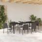 Preview: 7-teiliges Garten-Esszimmer-Set mit Kissen Braun aus Poly Rattan