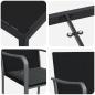 Preview: 5-teiliges Gartenset mit Kissen in Schwarz aus Poly Rattan