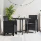 Preview: ARDEBO.de - Gartenstuhl Set von 2 Anthrazit Kunststoff Mittel Langlebig