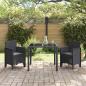 Preview: Gartenstuhl Set von 2 Anthrazit Kunststoff Mittel Langlebig