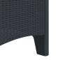 Preview: Gartenstuhl Set von 2 Anthrazit, Cremeweiß Kunststoff-Rattan