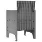 Preview: Gartenstuhl Set mit 2 Hellgrau Poly-Rattan und Stahl Standard