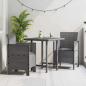 Preview: ARDEBO.de - Gartenstuhl Set mit 2 Hellgrau, Anthrazit Polypropylen Standard