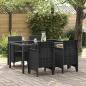 Preview: ARDEBO.de - Gartenstuhl Set von 4 Anthrazit Poly-Rattan Mittel Leicht