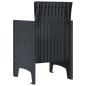 Preview: Gartenstuhl Set von 4 Anthrazit Poly-Rattan Mittel Leicht