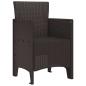 Preview: Gartenstühle 4 Stück Braun Poly Rattan