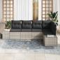 Preview: Garten Sofa Set Set von 5 Hellgrau Rattan