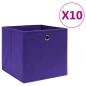 Preview: ARDEBO.de - Aufbewahrungsboxen 10 Stk. Vliesstoff 28x28x28 cm Lila