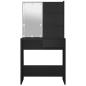 Preview: Schminktisch mit LED-Leuchten Schwarz 74,5x40x141 cm