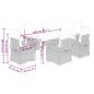 Preview: 7-tlg. Garten-Essgruppe mit Kissen Grau Poly Rattan