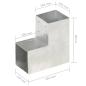 Preview: Pfostenverbinder L-Form Verzinktes Metall 101 x 101 mm