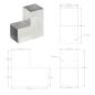 Preview: Pfostenverbinder L-Form Verzinktes Metall 101 x 101 mm