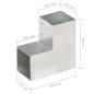 Preview: Pfostenverbinder L-Form Verzinktes Metall 101 x 101 mm