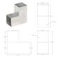 Preview: Pfostenverbinder L-Form Verzinktes Metall 101 x 101 mm