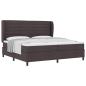 Preview: Boxspringbett mit Matratze Dunkelbraun 200x200 cm Stoff