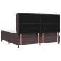 Preview: Boxspringbett mit Matratze Dunkelbraun 200x200 cm Stoff