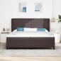 Preview: Boxspringbett mit Matratze Dunkelbraun 200x200 cm Stoff