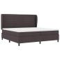 Preview: Boxspringbett mit Matratze Dunkelbraun 200x200 cm Stoff