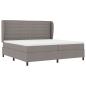 Preview: Boxspringbett mit Matratze Taupe 200x200 cm Stoff