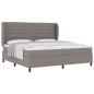 Preview: Boxspringbett mit Matratze Taupe 200x200 cm Stoff
