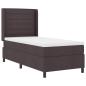 Preview: Boxspringbett mit Matratze Dunkelbraun 100x200 cm Stoff
