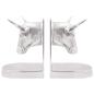 Preview: Buchstützen 2 Stück Silber 21,5x15,5x20 cm Aluminium Bull