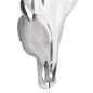 Preview: Wandmontierter Stierkopf Silber 34x13x53 cm Aluminium