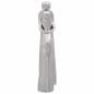 Preview: Skulptur Silber 10x16x49 cm aus Aluminium