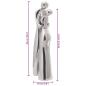 Preview: Skulptur Silber 10x16x49 cm aus Aluminium