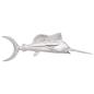 Preview: Wandmontierte Schwertfisch Silber 91x8x26 cm aus Aluminium