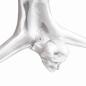 Preview: Skulptur Silber 22x8x25 cm Aluminium fallender Mann