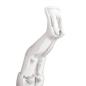 Preview: Skulptur Silber 22x8x25 cm Aluminium fallender Mann