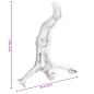 Preview: Skulptur Silber 22x8x25 cm Aluminium fallender Mann