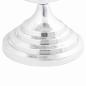 Preview: Globus Skulptur Silber 16,5x14x26 cm aus Aluminium
