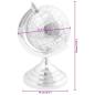 Preview: Globus Skulptur Silber 16,5x14x26 cm aus Aluminium