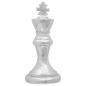 Preview: Schachskulpturen 2 Stück Silber Aluminium